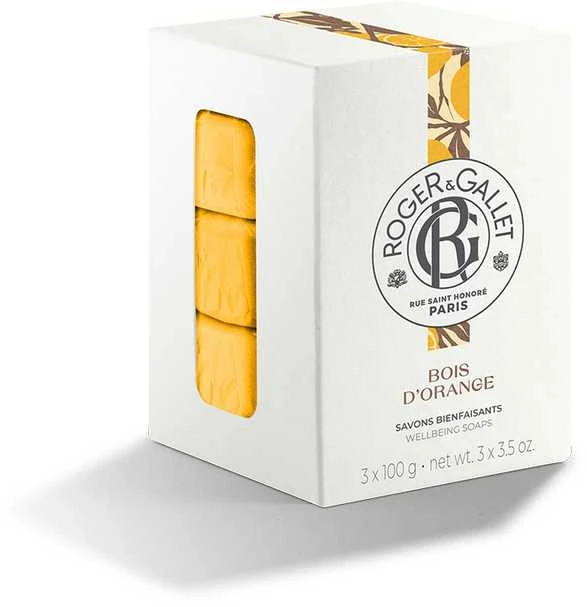 Roger & Gallet Bois D'Oranžinis Wellbeing Soaps Set muilų rinkinys, 3 x 100 g