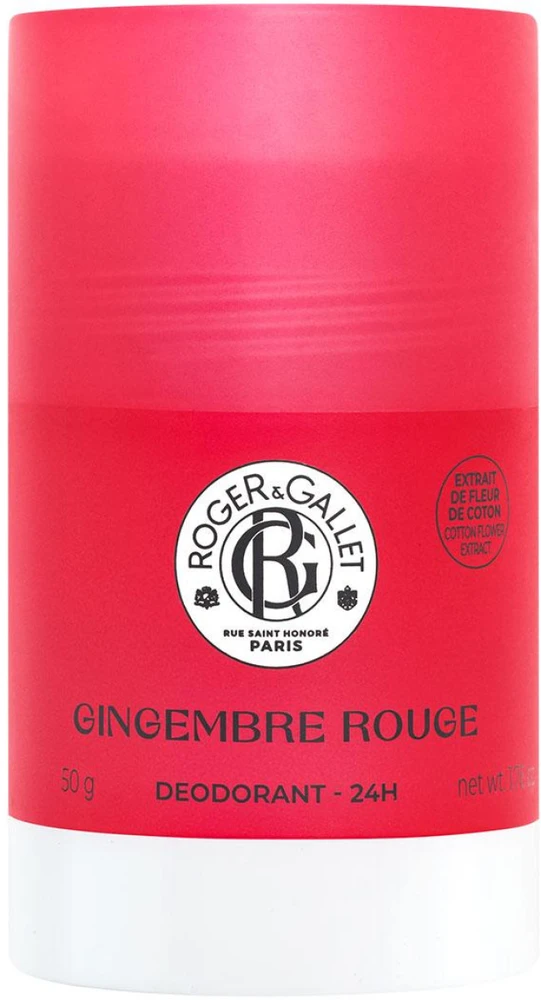 Roger & Gallet Gingembre Rouge Dezodorantas Stick 24H piešutkinis dezodorantas, 50 g