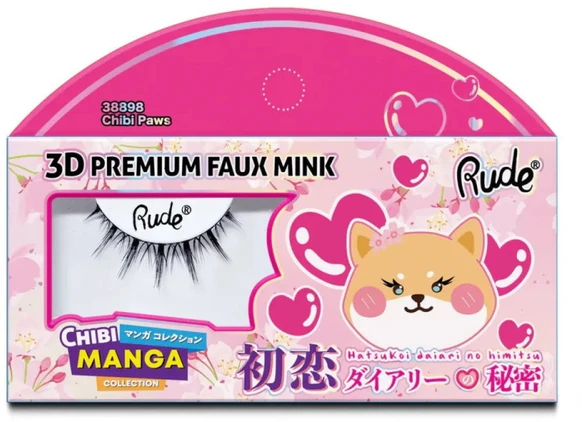 Rude Cosmetics Chibi Manga Faux Mink - Chibi Paws False Blakstienos