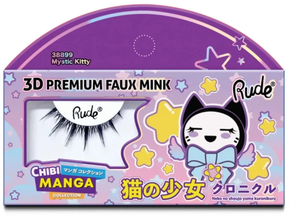 Rude Cosmetics Chibi Manga Faux Mink - Mystic Kitty False Blakstienos