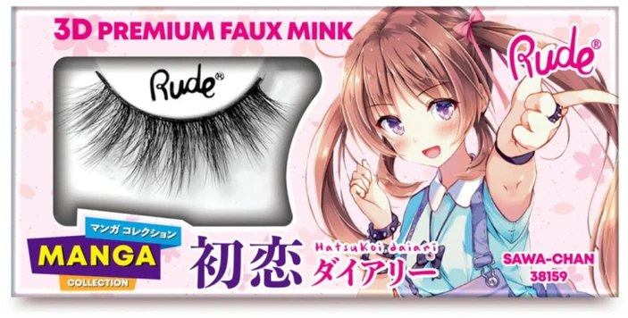 Rude Cosmetics Chibi Manga Faux Mink - Sawa-Chan False Blakstienos