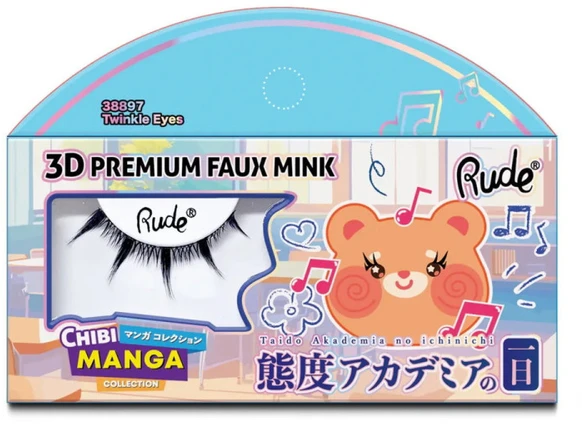 Rude Cosmetics Chibi Manga Faux Mink - Twinkle Eyes False Blakstienos