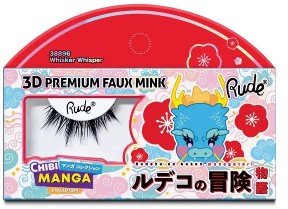 Rude Cosmetics Chibi Manga Faux Mink - Whisker Whisper False Blakstienos