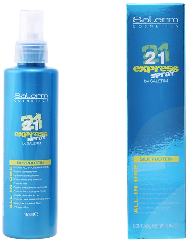 "Salerm Cosmetics 21 Express Silk Protein Purškiklis" purškiamas šilko proteinas plaukams 150ml