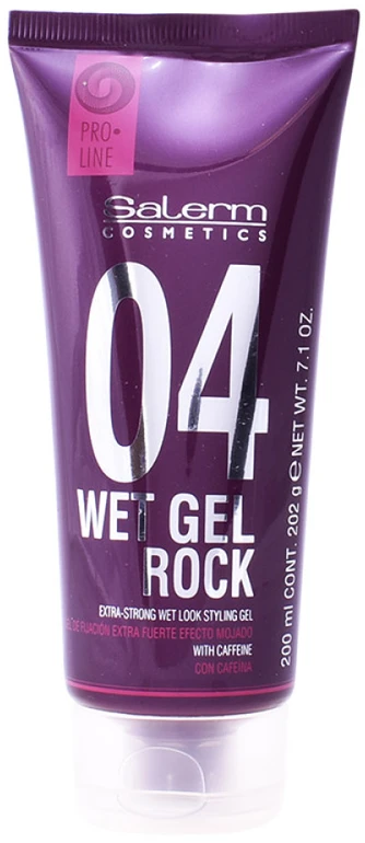 "Salerm Cosmetics" drėgnojo efekto gelis "Rock Extra Strong Wet Look Styling Gel" 200ml