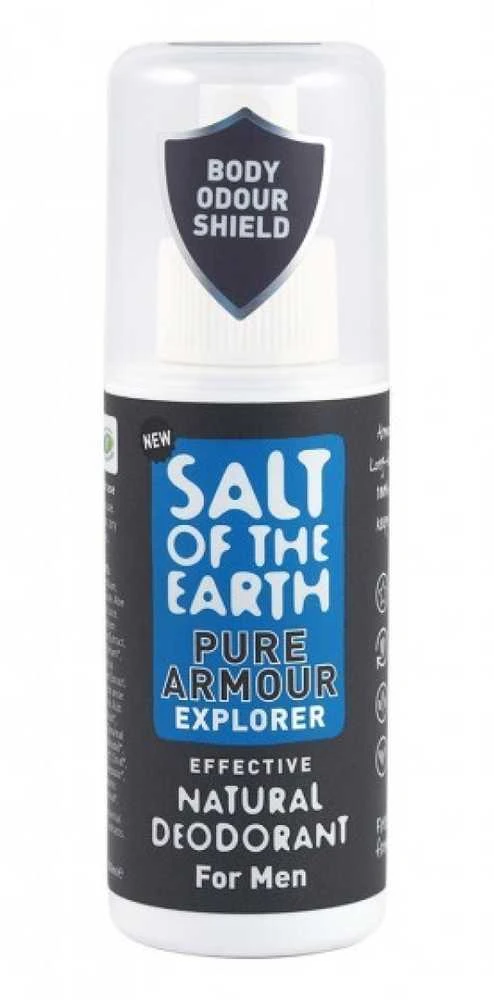 Salt Of The Earth Natural Dezodorantas for Men Pure Armor Explorer ( Natura l Dezodorantas), 100 ml