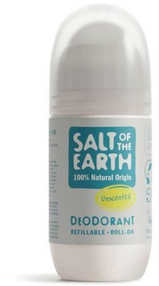Natūralus rutulinis dezodorantas „Salt Of The Earth“ bekvapis (Deo Roll-on), 75 ml