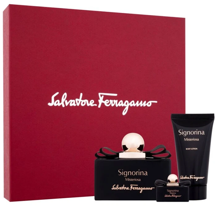 Salvatore Ferragamo Ferragamo Signorina Misteriosa EDP rinkinys moterims (EDP 100 ml + EDP 5 ml + Losjonas kūnui 50 ml)