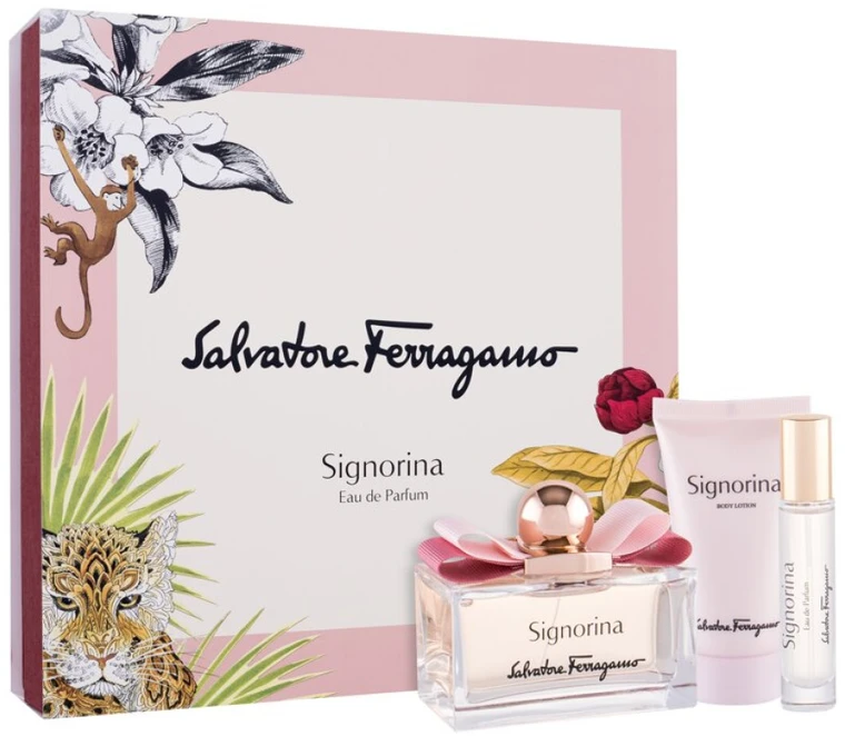 Salvatore Ferragamo Signorina rinkinys moterims (EDP, 100 ml + kūno losjonas, 50 ml + EDP, 10 ml)