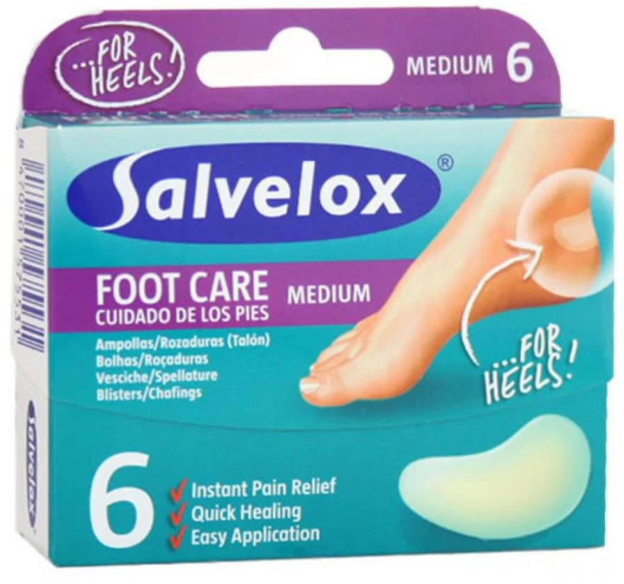 „Salvelox Foot Care Medium Blisters“ 6 vienetai 40×61 mm