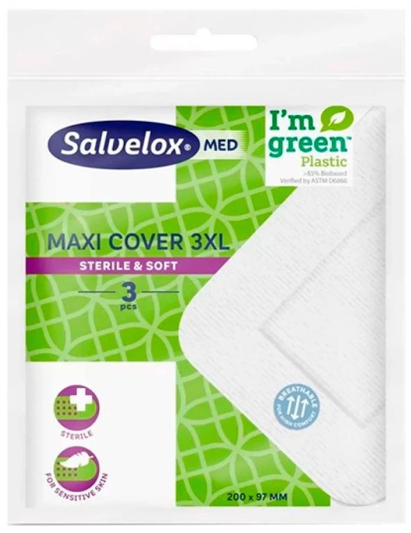 "Salvelox Maxi Cover 3" sterilūs tvarsčiai 3XL