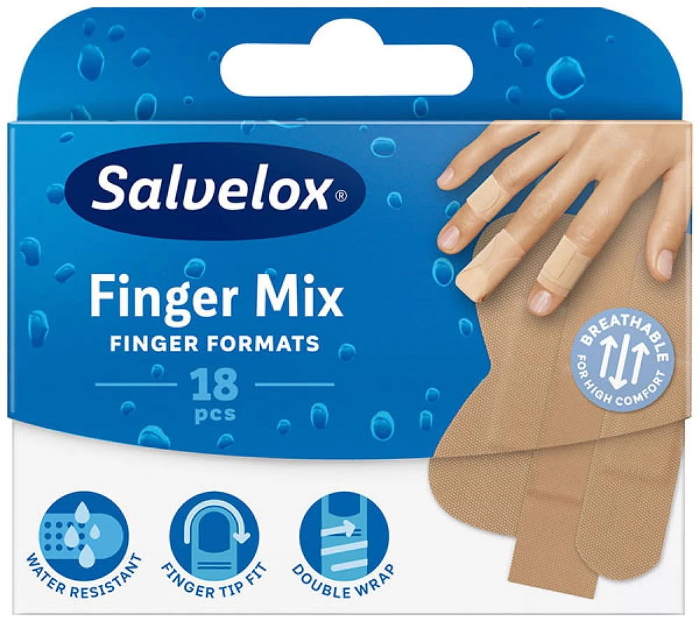 "Salvelox Finger Mix" pleistrai 18 vienetų