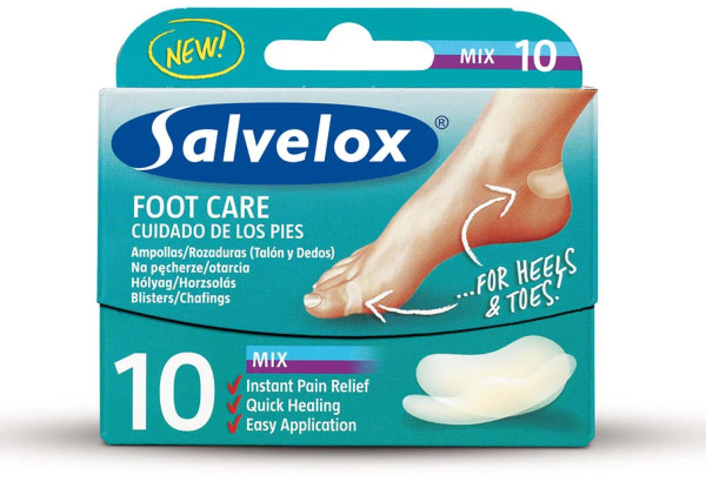 Salvelox "Salvequick" pėdų priežiūros rinkinys pūslėms 10 vienetų