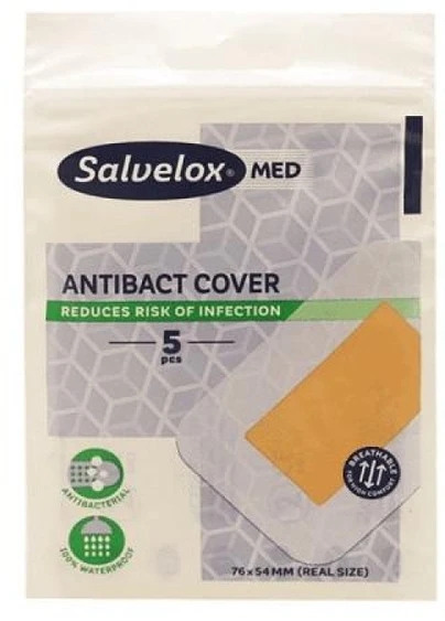 Salvelox "Savelox Med Plasters Antibact Cover" 5 vienetai
