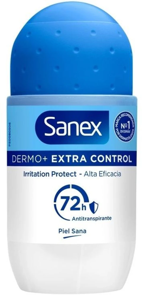 Sanex Dermo Extra Control Dezodorantas Roll-On rutulinis dezodorantas, 50 ml