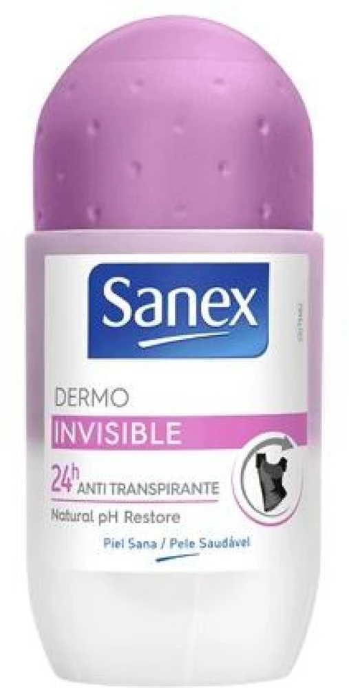 Sanex Invisible rutulinis dezodorantas su violetiniu dangteliu