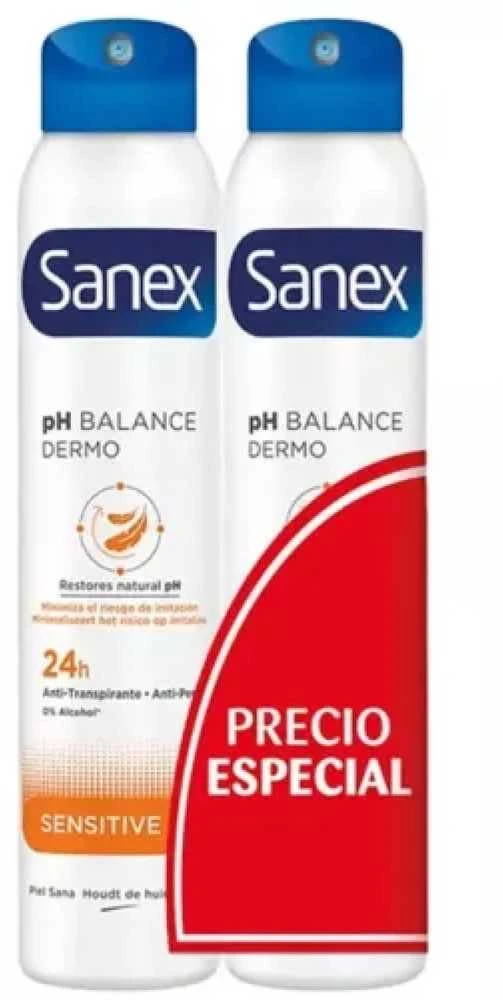 Sanex Sensitive aerozolinis dezodorantas, 2 vienetų rinkinys
