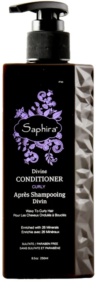 Saphira Divine Conditioner intensyviai drėkinantis kondicionierius besipučiantiems, besigarbanojantiems plaukams, 250 ml