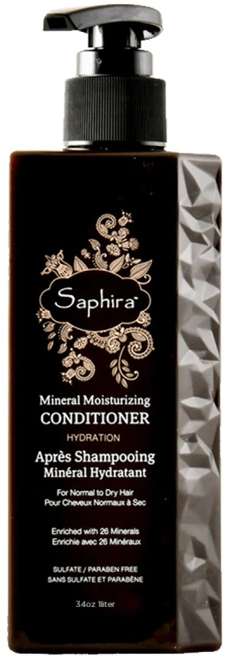 Saphira Mineral Moisturizing Conditioner drėkinamasis kondicionierius plaukams su Negyvosios jūros mineralais, 1000 ml