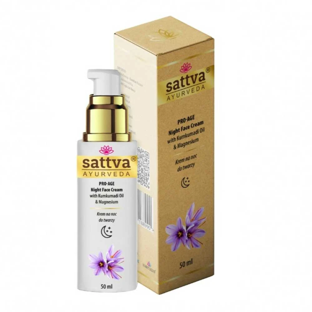 Naktinis veido kremas brandžiai odai Pro Age Night, Sattva Ayurveda, 50ml
