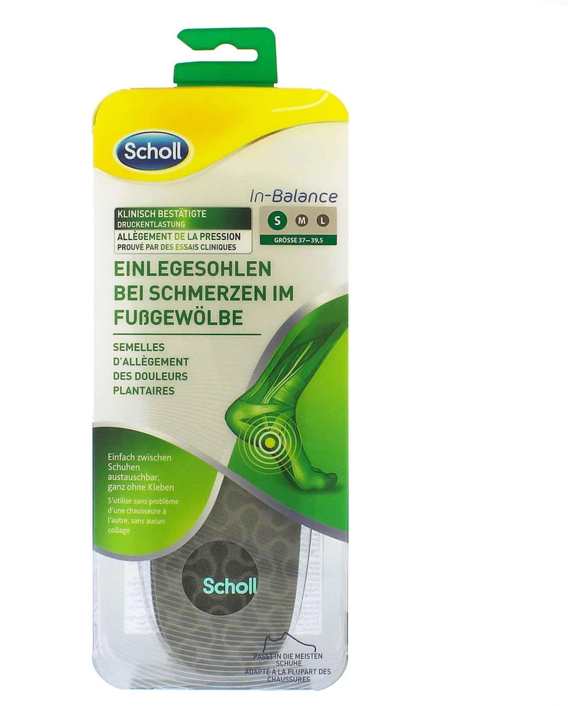 Scholl In-Balance Arch Pain Relief Insole Small vidpadžiai batams, 1 vnt.