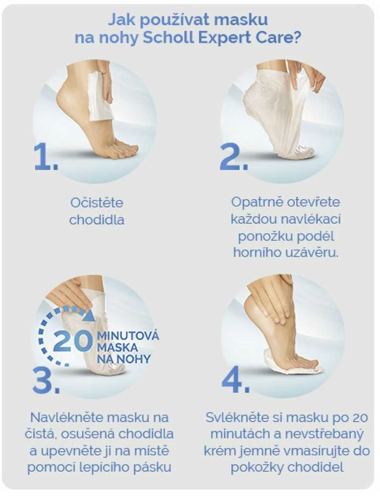 „Scholl“ maitinanti pėdų kaukė su makadamo aliejumi „Expert Care“ (pėdų kaukė) 1 pora