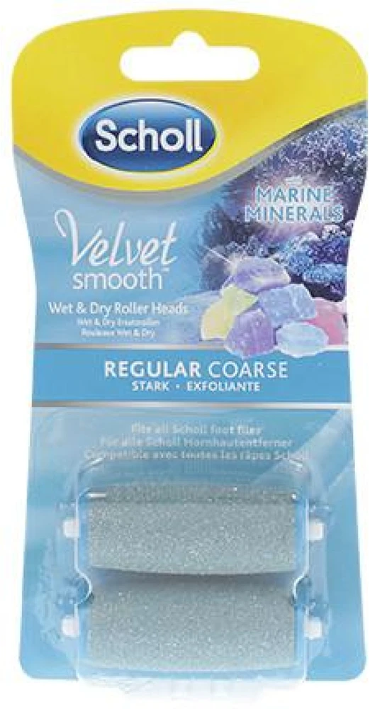 Scholl Elektrinių frezų "Velvet Smooth" atsarginės galvutės vidutinio šiurkštumo su jūros mineralais 2 vnt.