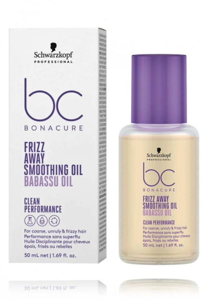 Glotninamasis plaukų aliejus Schwarzkopf Professional Bonacure Frizz Away Smoothing Oil with Babassu Oil 50ml