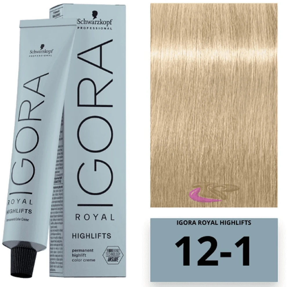 Plaukų dažai Schwarzkopf Igora Royal Highlifts Ash 12-1 60ml