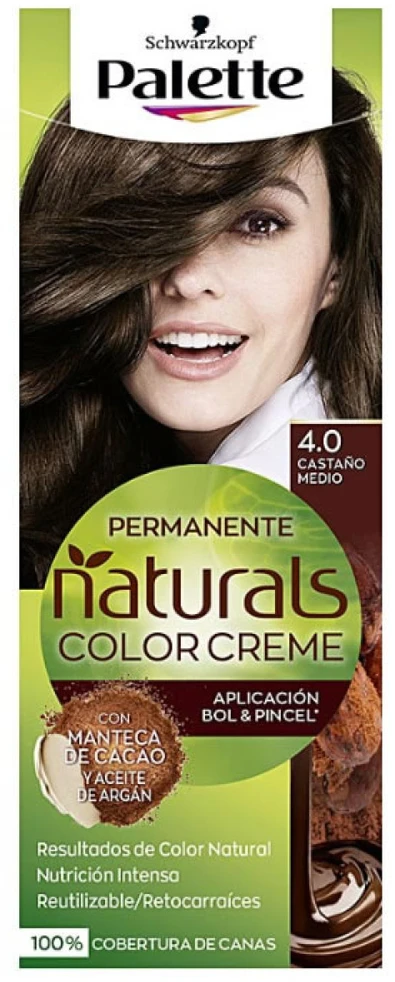 Plaukų dažai Schwarzkopf Palette Naturals Color Creme 4.0 Medium Chestnut