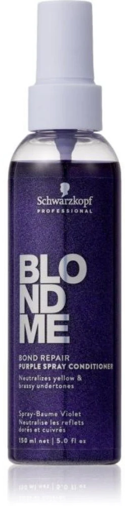 Schwarzkopf Professional BlondMe Bond Repair Violetinė Purškiklis Conditioner purškiamas kondicionierius šviesiems plaukams, 150 ml
