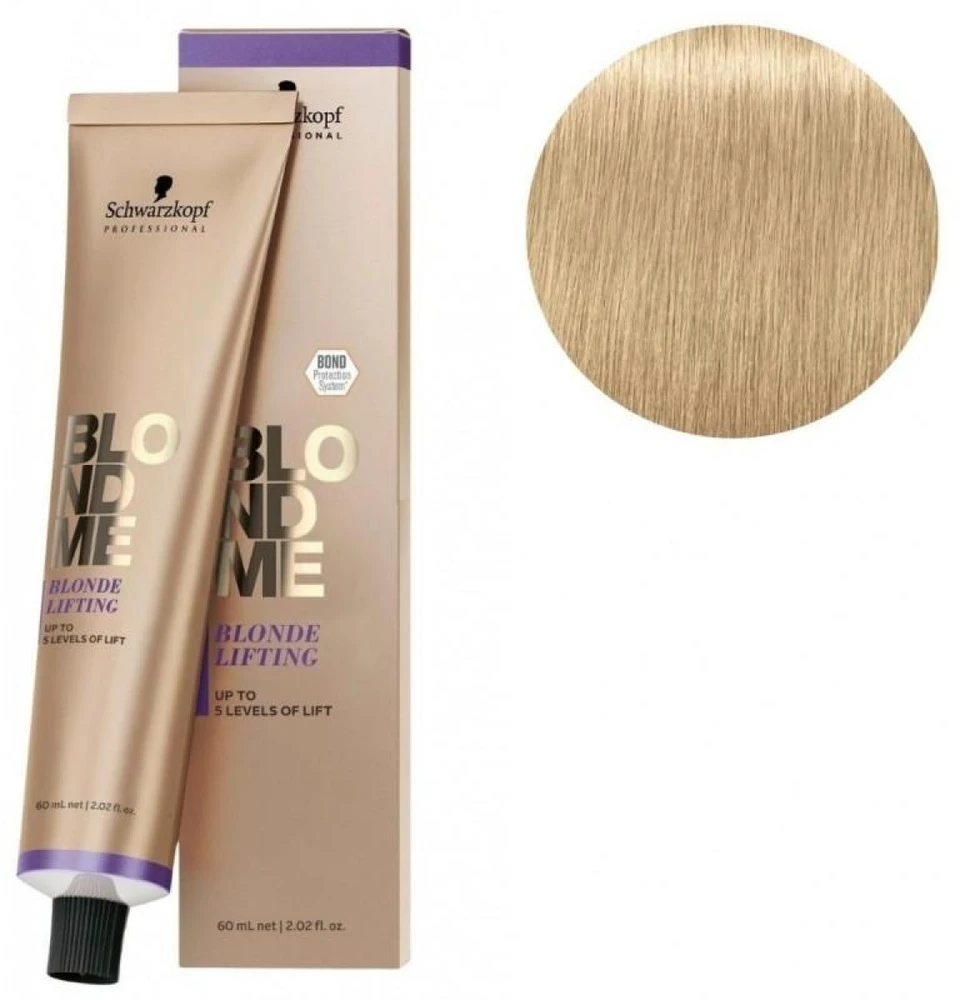 Schwarzkopf Professional BlondMe Skirtas šviesiems plaukams Lifting plaukų dažai, atspalvis: Ash, 60 ml