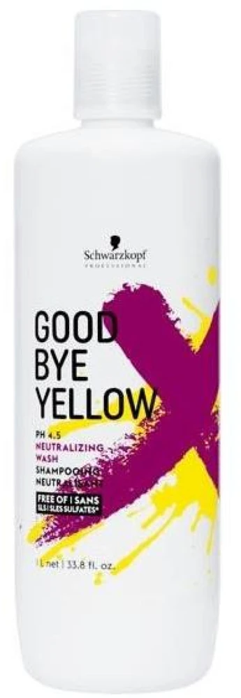 Geltonus tonus neutralizuojantis šampūnas Schwarzkopf Good Bye Geltona Šampūnas 1000ml