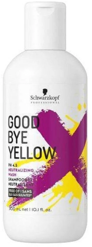 Geltonus tonus neutralizuojantis šampūnas Schwarzkopf Good Bye Geltona Šampūnas 300ml