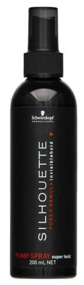 Stiprios fiksacijos neaerozolinis plaukų lakas Schwarzkopf Professional Silhouette pump spray super hold 200 ml