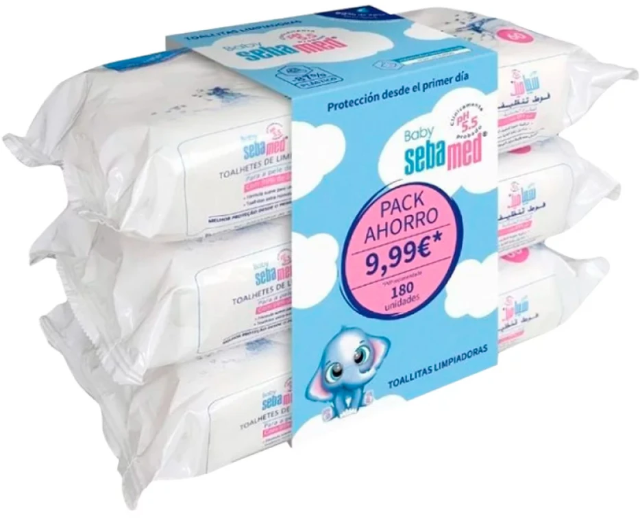 Sebamed kūdikių valomųjų servetėlių partija 3 x 60