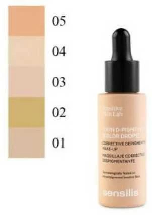 Sensilis Skin D'Pigment Depigmenting Maskuoklis Makeup rusvai gelsvas (1), 30 ml