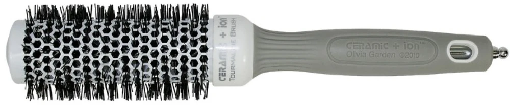 Plaukų šepetys džiovinimui Olivia Garden Expert Blowout Shine Baltas&Pilkas 35 mm