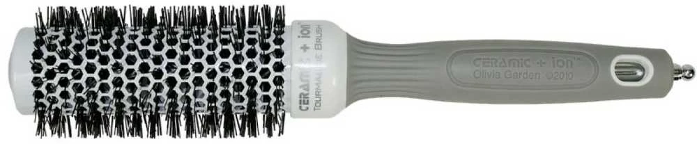 Plaukų šepetys džiovinimui Olivia Garden Expert Blowout Shine Baltas&Pilkas 35 mm
