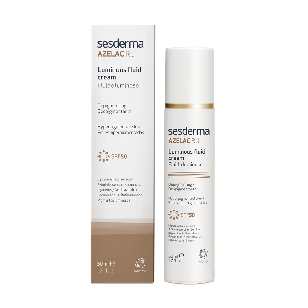 Sesderma AZELAC RU pigmentaciją mažinantis kreminis fluidas su SPF50, 50 ml aprašymas - Prekės nuotrauka