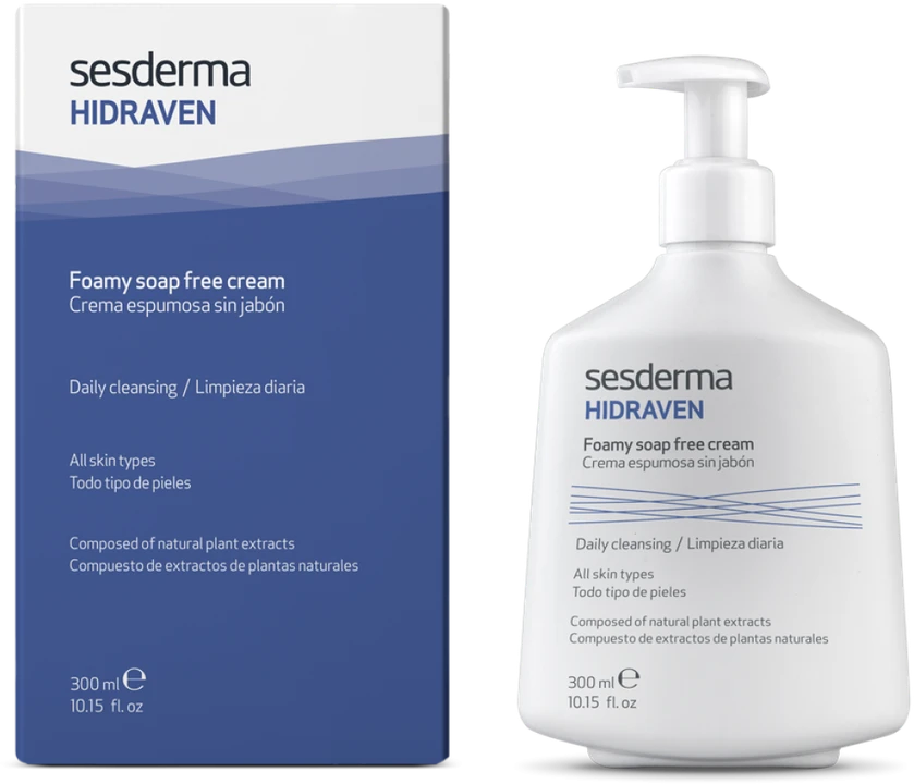Sesderma Hidraven Foamy Soap Free Cream Bemuilis putojantis prausiklis, 300 ml