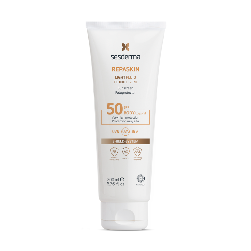 Sesderma repaskin spf50 apsauginis fluidas nuo saulės, 200 ml