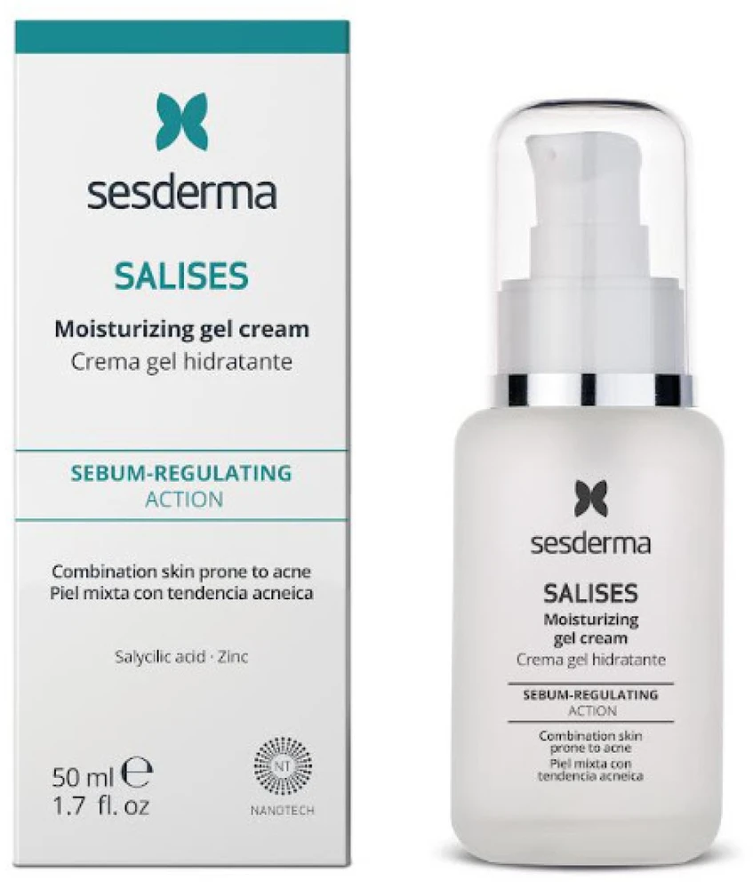 Sesderma Salises Moisturizing Gel Cream Drėkinantis gelinis kremas veidui, 50 ml