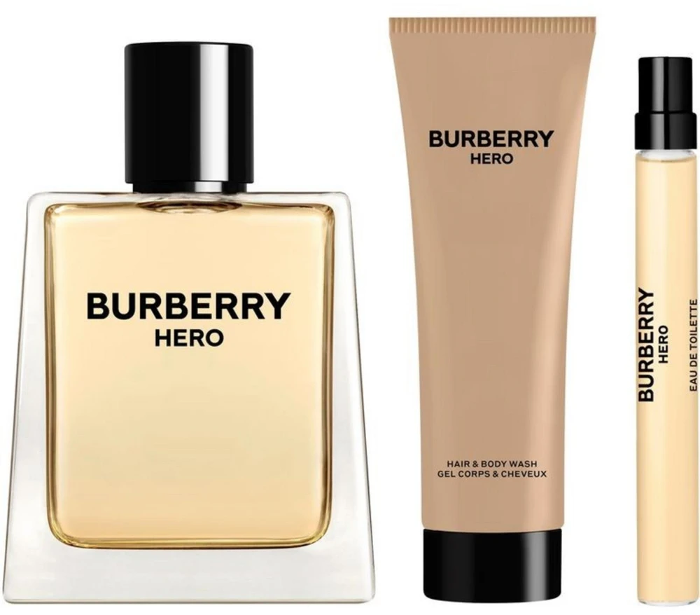 Set Burberry: Hero Eau De Toilette For Men, 100 ml + Hero Eau De Toilette For Men, 10 ml + Hero Dušo želė For All Skin Types, 75 ml