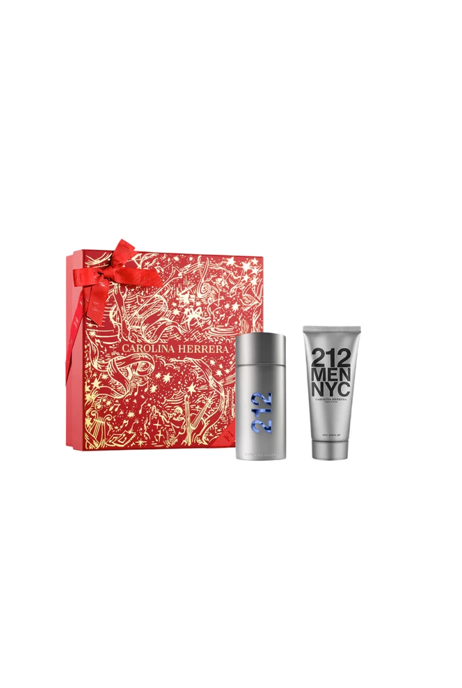 Set Carolina Herrera: 212 NYC Eau De Toilette For Men, 100 ml + 212 NYC After-Shave Balm, 100 ml