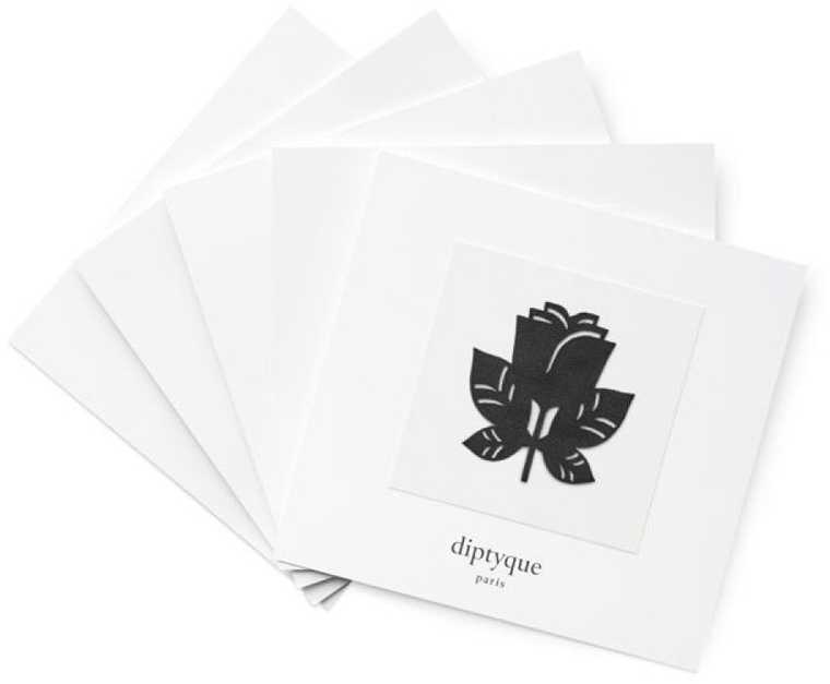 „Diptyque Eau Rose - Patch De Parfum“ kūno lipdukų rinkinys, kvepiantys gėlių aromatai odai, juodas, 5 vnt.