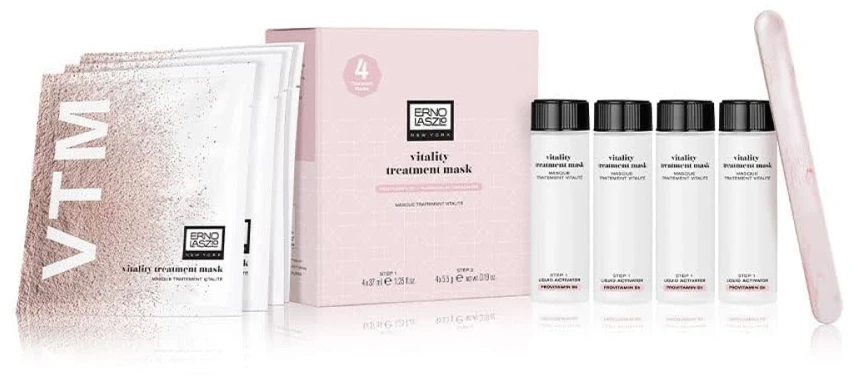 Set Erno Laszlo: Vitality Lotion-Serum For Face, 4 vnt., 37 ml + Vtm Peeling Powder Mask For Face, 4 vnt. 5.5 g