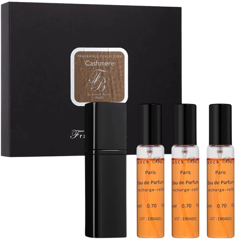 Set Franck Boclet: Cashmere Eau De Parfum Unisex Refill, 3 vnt., 20 ml + Cashmere Eau De Parfum Unisex Papildomas, 20 ml