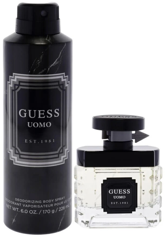 Rinkinys „Guess“: „Seductive“ tualetinis vanduo vyrams, 50 ml + „Seductive Homme“ dezodorantas purškiklis vyrams, 226 ml