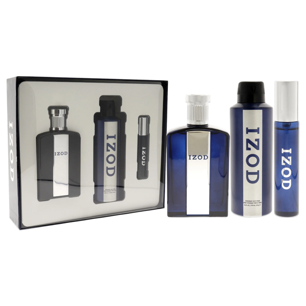 Set Izod: Izod Eau De Toilette For Men, 100 ml + Izod Eau De Toilette For Men, 15 ml + Izod Scented Purškiklis For Men, 200 ml